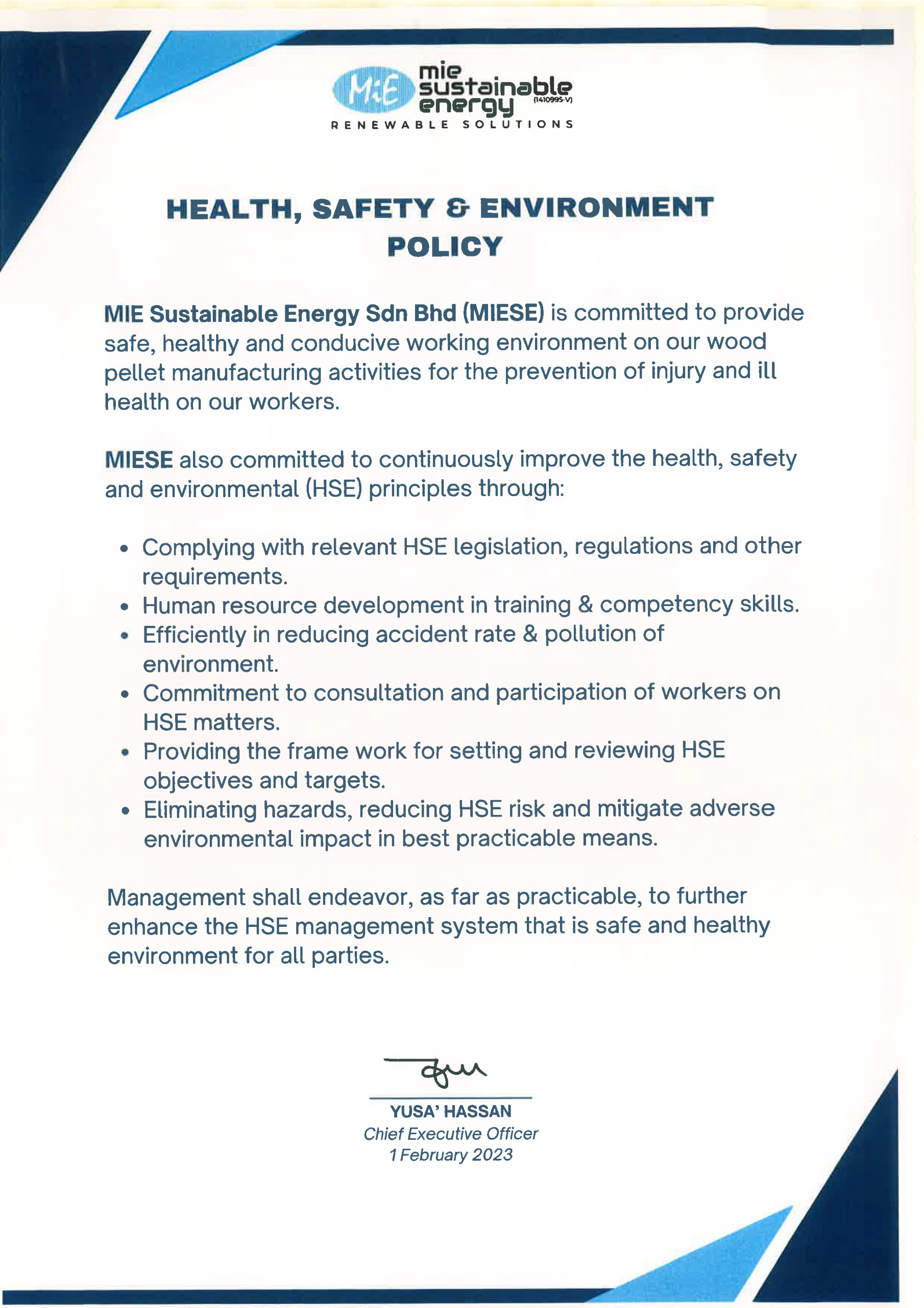 Health, Safety & Environment Policy_Signed