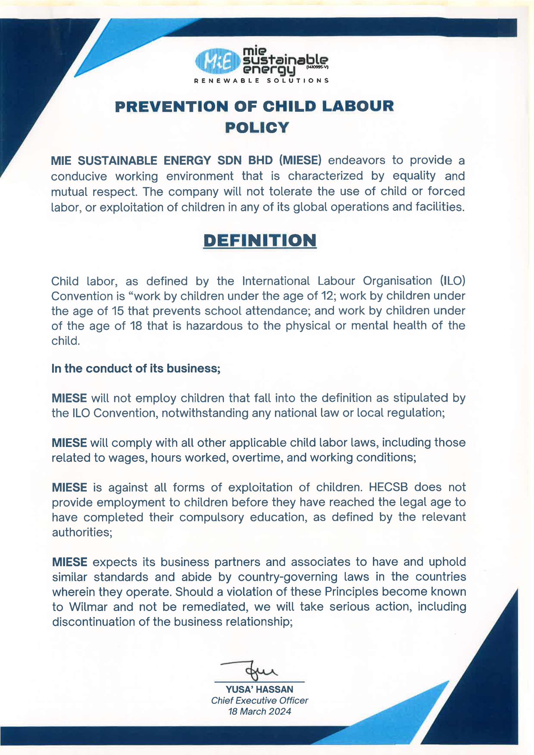 Prevention of Child Labour Policy_Signed